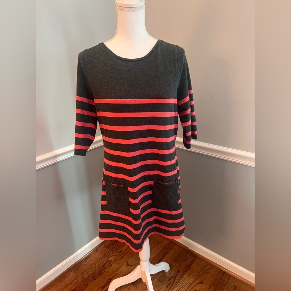 Boden Striped 3/4 Sleeve Dress Size 10